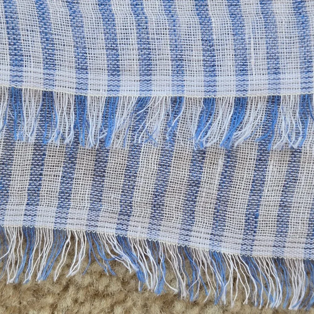 NWOT GAP Linen Cotton Large Striped Wrap Scarf Shawl